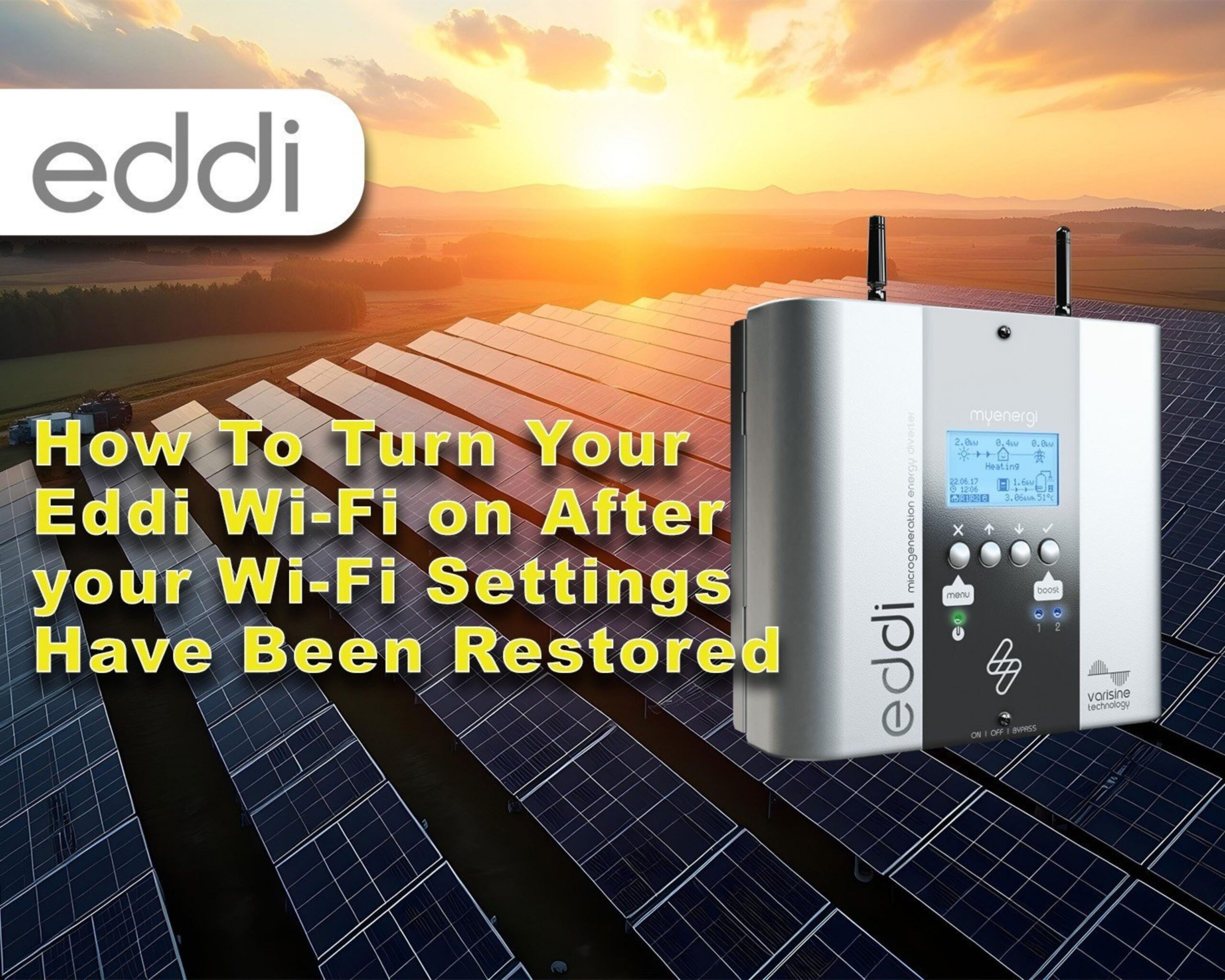 How to Turn Your Eddi Wi-Fi Back On After Restoring Wi-Fi Settings